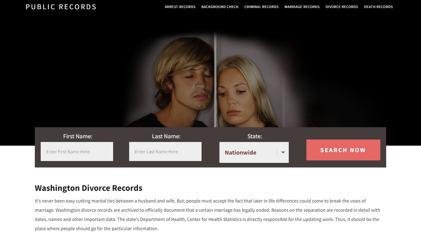 Washington Divorce Records | Enter Name and Search. 14Days Free